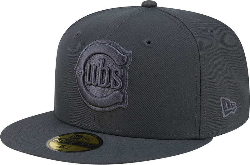 Chicago Cubs Storm Gray 2nd Alternate Logo 59FIFTY Fitted Cap By New Era Official Team Hat Sports Fan Cap Official NFL Team Hat Football Fan Cap