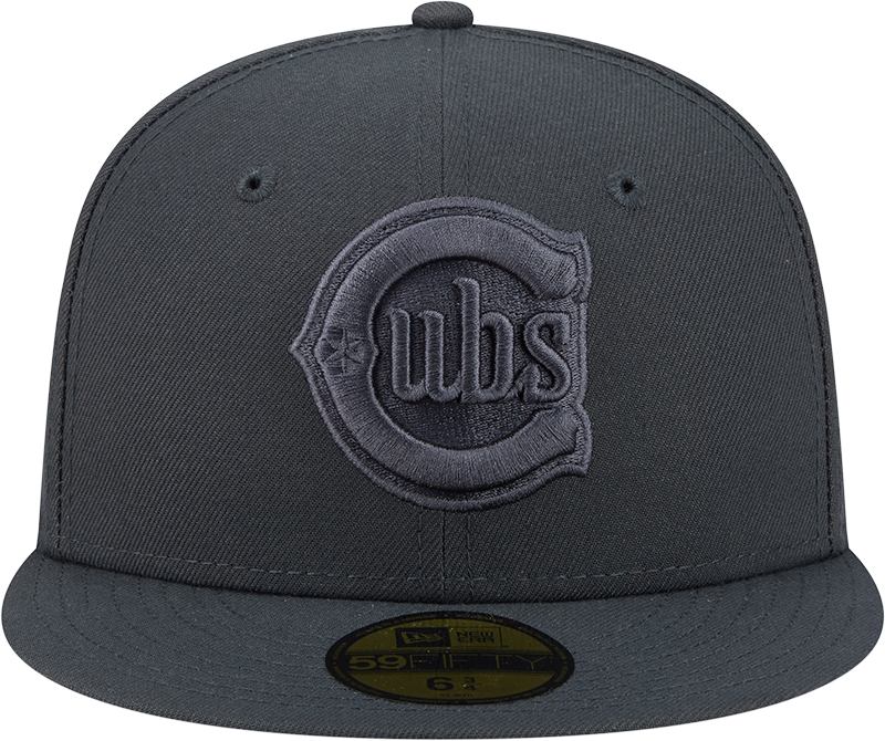 Chicago Cubs Storm Gray 2nd Alternate Logo 59FIFTY Fitted Cap By New Era Official Team Hat Sports Fan Cap Official NFL Team Hat Football Fan Cap