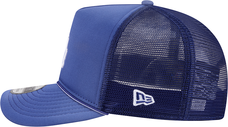 Los Angeles Dodgers New Era Blue Worn A-Frame 9FIFTY Trucker Snapback Hat Official Team Hat Sports Fan Cap Official NFL Team Hat Football Fan Cap