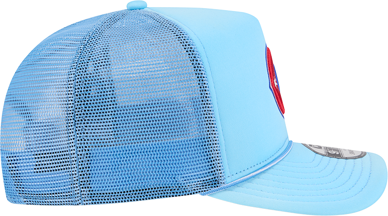Chicago Cubs New Era Blue Worn A-Frame 9FIFTY Trucker Snapback Hat Official Team Hat Sports Fan Cap Official NFL Team Hat Football Fan Cap