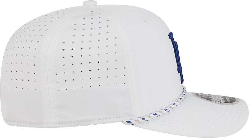 Los Angeles Dodgers New Era White Sport Rope 9SEVENTY Stretch Snap Adjustable Hat Official Team Hat Sports Fan Cap Official NFL Team Hat Football Fan Cap