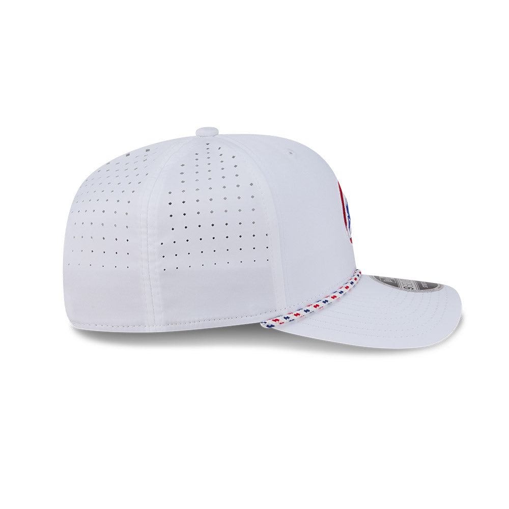 Chicago Cubs New Era White Sport Rope 9SEVENTY Stretch Snap Adjustable Hat-Walking Bear Official Team Hat Sports Fan Cap Official NFL Team Hat Football Fan Cap