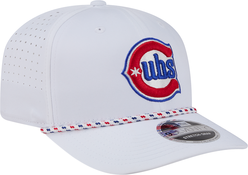 Chicago Cubs New Era 2nd Alternate White Sport Rope 9SEVENTY Stretch Snap Adjustable Hat Official Team Hat Sports Fan Cap Official NFL Team Hat Football Fan Cap