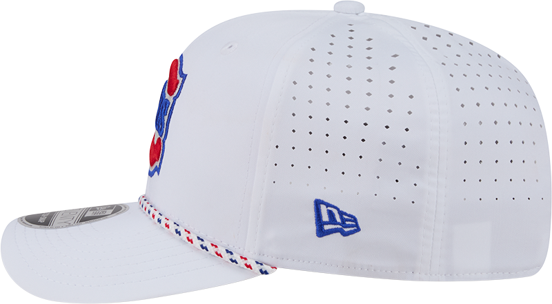 Chicago Cubs New Era 2nd Alternate White Sport Rope 9SEVENTY Stretch Snap Adjustable Hat Official Team Hat Sports Fan Cap Official NFL Team Hat Football Fan Cap