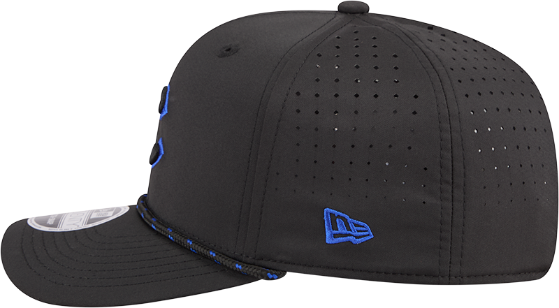 Chicago Cubs New Era Black Sport Rope 9SEVENTY Stretch Snap Adjustable Hat Official Team Hat Sports Fan Cap Official NFL Team Hat Football Fan Cap