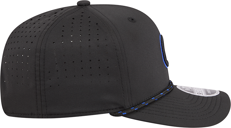 Chicago Cubs New Era Black Sport Rope 9SEVENTY Stretch Snap Adjustable Hat Official Team Hat Sports Fan Cap Official NFL Team Hat Football Fan Cap