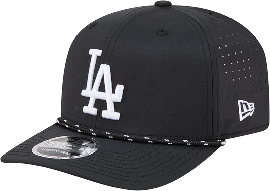 Men's Los Angeles Dodgers New Era Black Performance 9SEVENTY Sport Adjustable Hat Official Team Hat Sports Fan Cap Official NFL Team Hat Football Fan Cap
