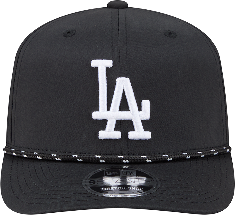 Men's Los Angeles Dodgers New Era Black Performance 9SEVENTY Sport Adjustable Hat Official Team Hat Sports Fan Cap Official NFL Team Hat Football Fan Cap