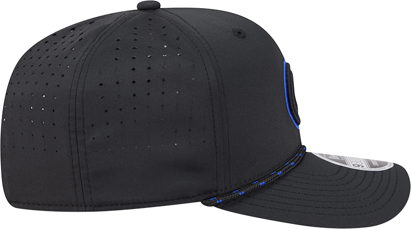Chicago Cubs New Era Black Bullseye Sport Rope 9SEVENTY Stretch Snap Adjustable Hat Official Team Hat Sports Fan Cap Official NFL Team Hat Football Fan Cap