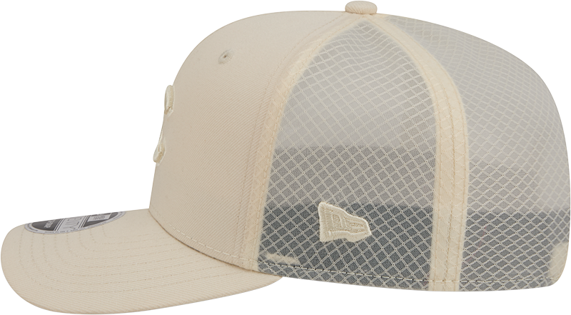 Men's Chicago Cubs New Era Light Beige Color Pack 9SEVENTY Trucker Adjustable Hat Official Team Hat Sports Fan Cap Official NFL Team Hat Football Fan Cap