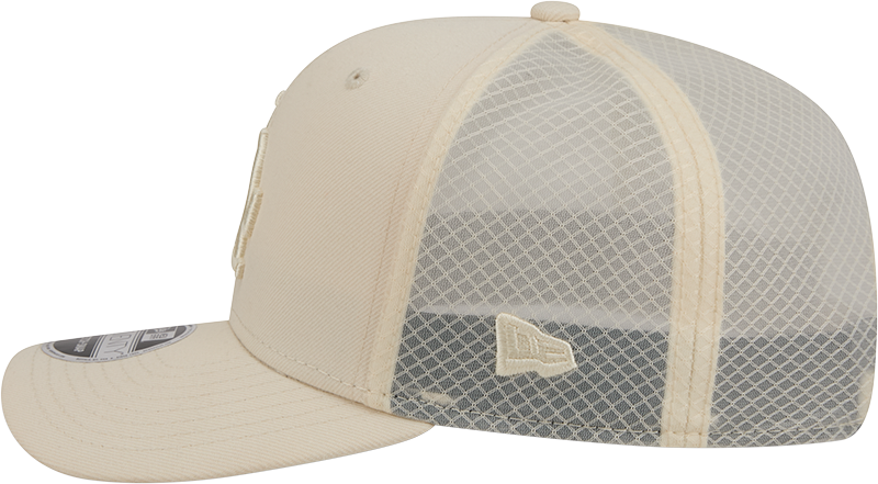 Men's Los Angeles Dodgers New Era Light Beige Color Pack 9SEVENTY Trucker Adjustable Hat Official Team Hat Sports Fan Cap Official NFL Team Hat Football Fan Cap
