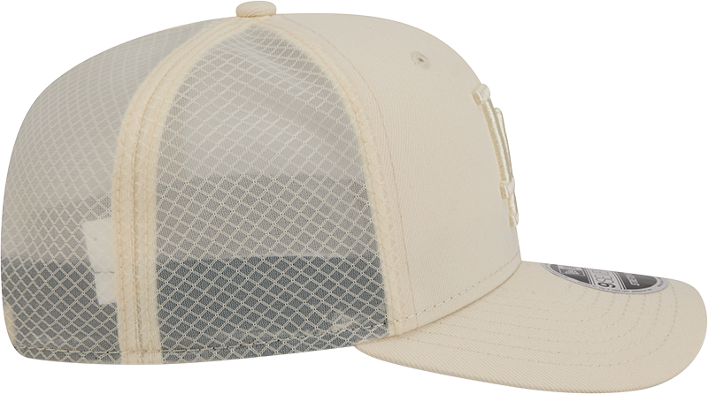 Men's Los Angeles Dodgers New Era Light Beige Color Pack 9SEVENTY Trucker Adjustable Hat Official Team Hat Sports Fan Cap Official NFL Team Hat Football Fan Cap