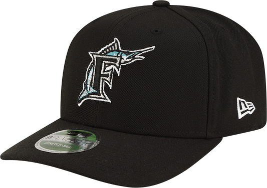 Florida Marlins Cooperstown New Era Black 9SEVENTY Adjustable Hat Official Team Hat Sports Fan Cap Official NFL Team Hat Football Fan Cap