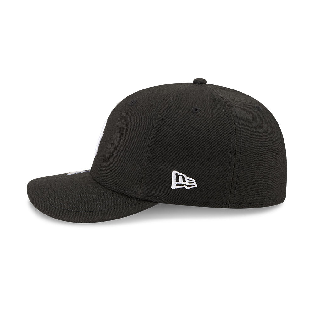 Los Angeles Dodgers MLB Waves 59FIFTY Fitted New Era Black/White Official Team Hat Sports Fan Cap Official NFL Team Hat Football Fan Cap