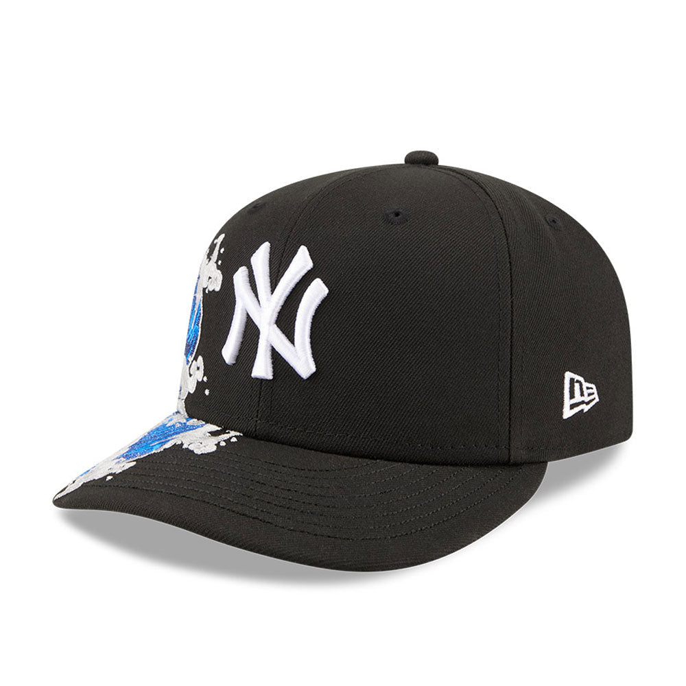 New York Yankees MLB Waves 59FIFTY Fitted New Era Black/White Official Team Hat Sports Fan Cap Official NFL Team Hat Football Fan Cap