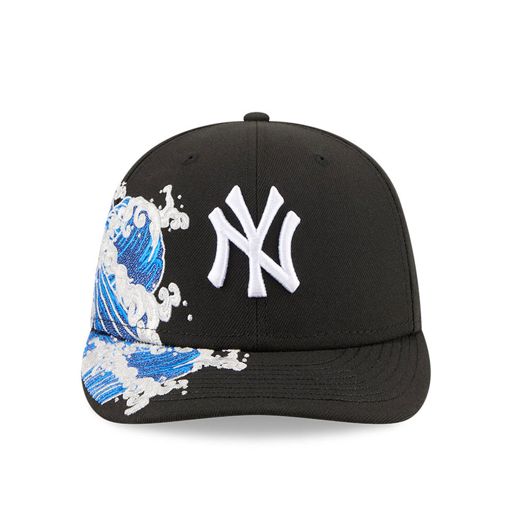 New York Yankees MLB Waves 59FIFTY Fitted New Era Black/White Official Team Hat Sports Fan Cap Official NFL Team Hat Football Fan Cap