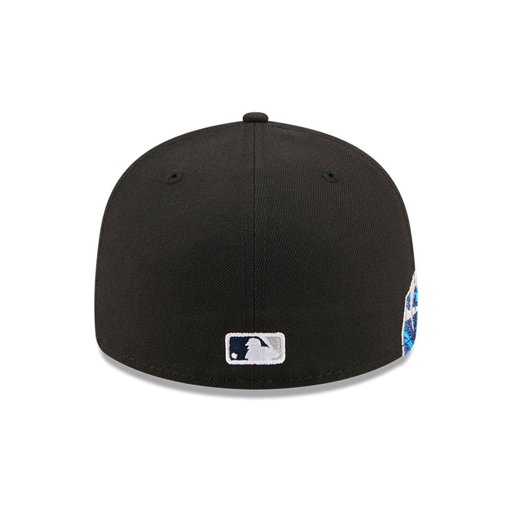 New York Yankees MLB Waves 59FIFTY Fitted New Era Black/White Official Team Hat Sports Fan Cap Official NFL Team Hat Football Fan Cap