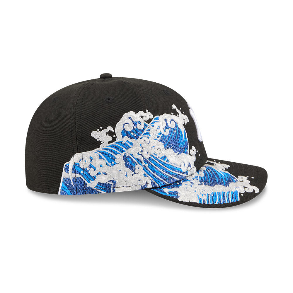 New York Yankees MLB Waves 59FIFTY Fitted New Era Black/White Official Team Hat Sports Fan Cap Official NFL Team Hat Football Fan Cap