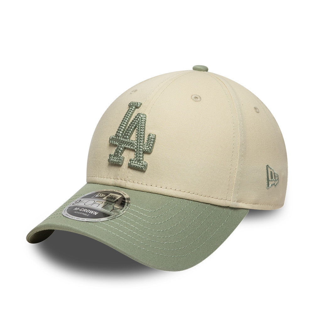 Los Angeles Dodgers MLB 9FORTY M-Crown New Era Cream/Green Official Team Hat Sports Fan Cap Official NFL Team Hat Football Fan Cap