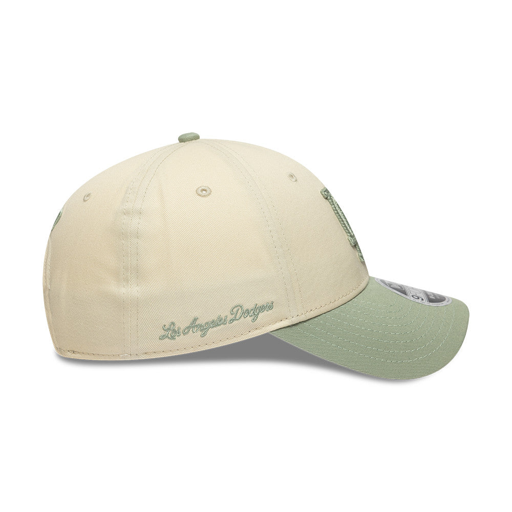 Los Angeles Dodgers MLB 9FORTY M-Crown New Era Cream/Green Official Team Hat Sports Fan Cap Official NFL Team Hat Football Fan Cap