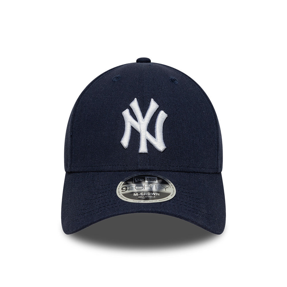 New York Yankees MLB Linnen 9FORTY M Crown Snapback New Era Navy Official Team Hat Sports Fan Cap Official NFL Team Hat Football Fan Cap