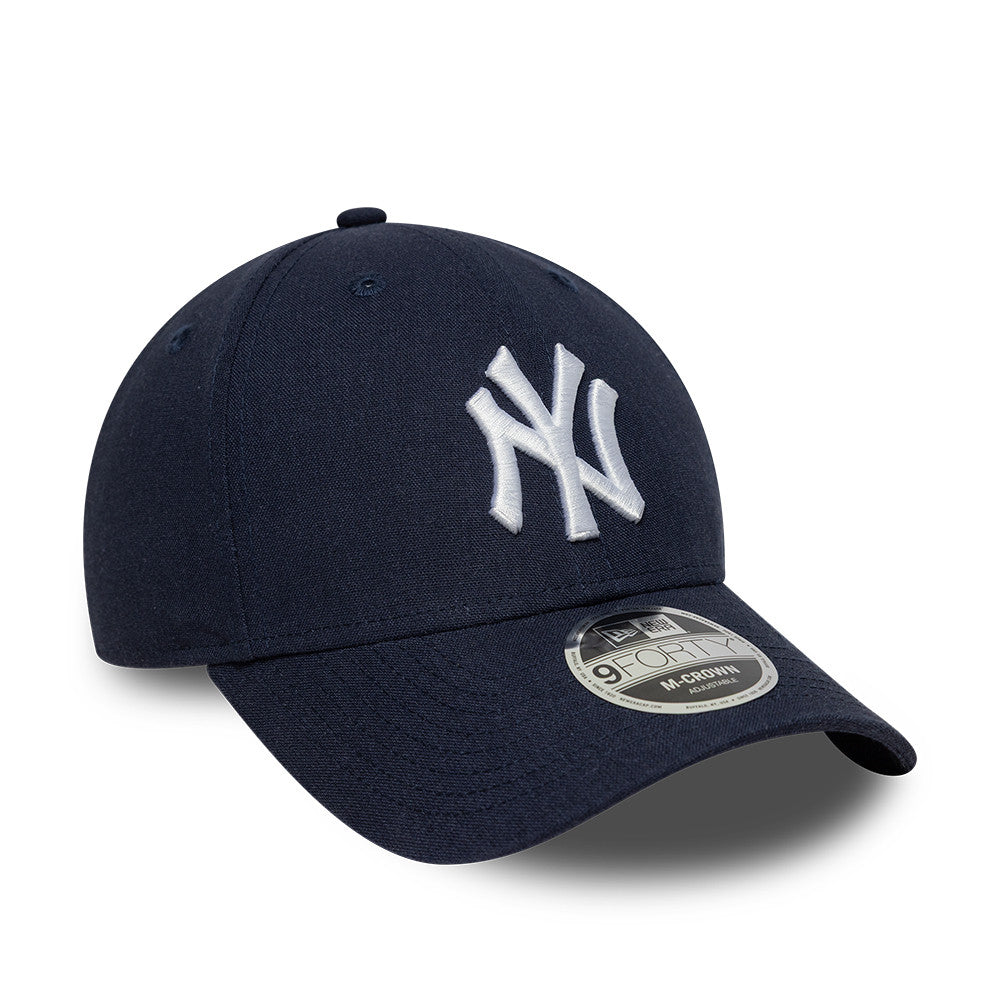 New York Yankees MLB Linnen 9FORTY M Crown Snapback New Era Navy Official Team Hat Sports Fan Cap Official NFL Team Hat Football Fan Cap