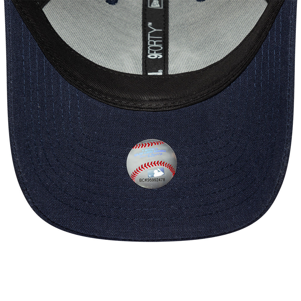 New York Yankees MLB Linnen 9FORTY M Crown Snapback New Era Navy Official Team Hat Sports Fan Cap Official NFL Team Hat Football Fan Cap