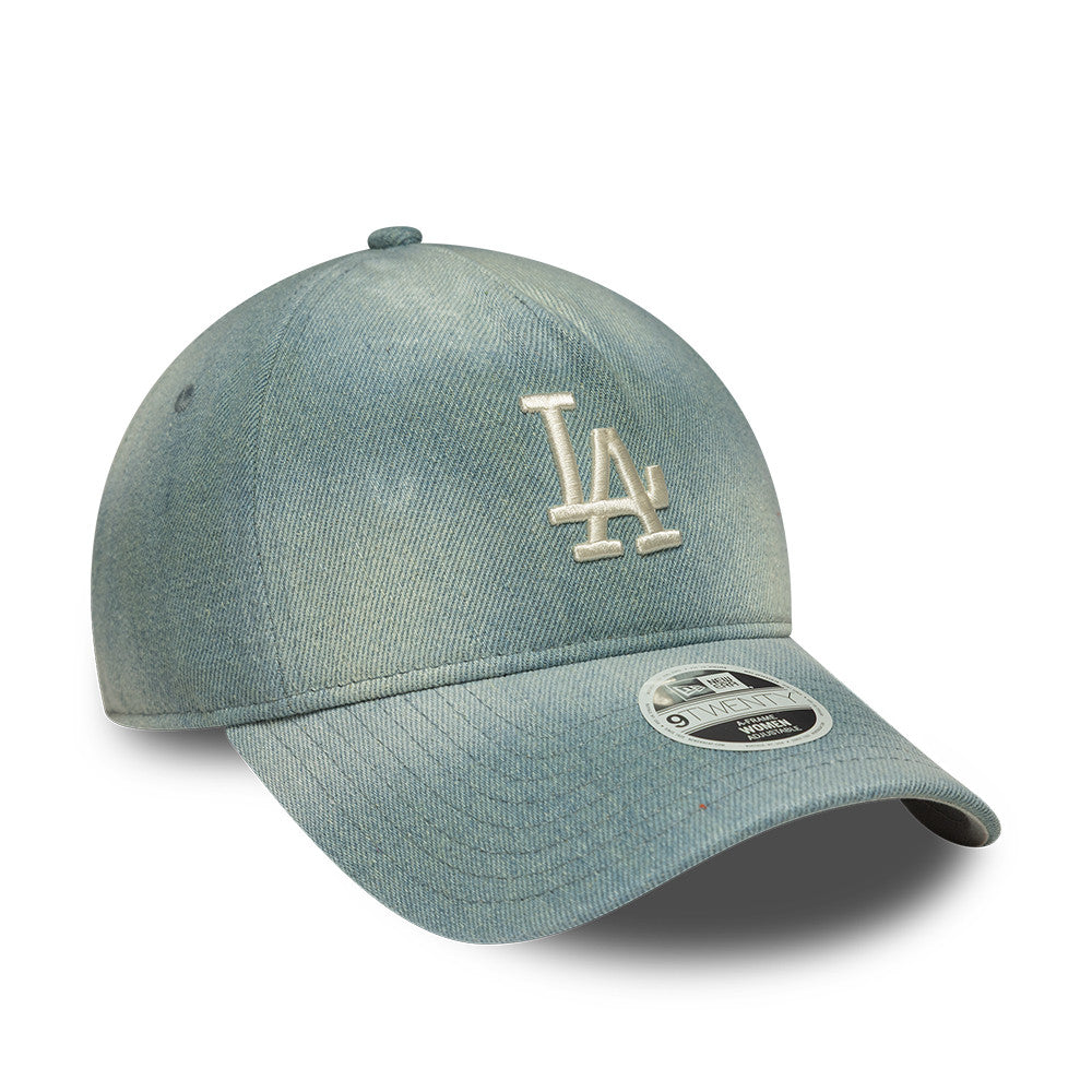 Los Angeles Dodgers MLB Womens Aframe 9Twenty Strapback New Era Denim Official Team Hat Sports Fan Cap Official NFL Team Hat Football Fan Cap