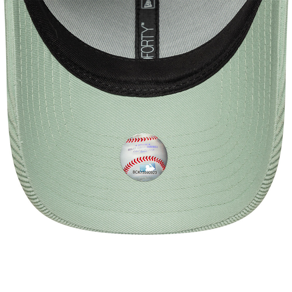 New York Yankees MLB Mini Cord 9FORTY Women Strapback New Era Sage Green Official Team Hat Sports Fan Cap Official NFL Team Hat Football Fan Cap