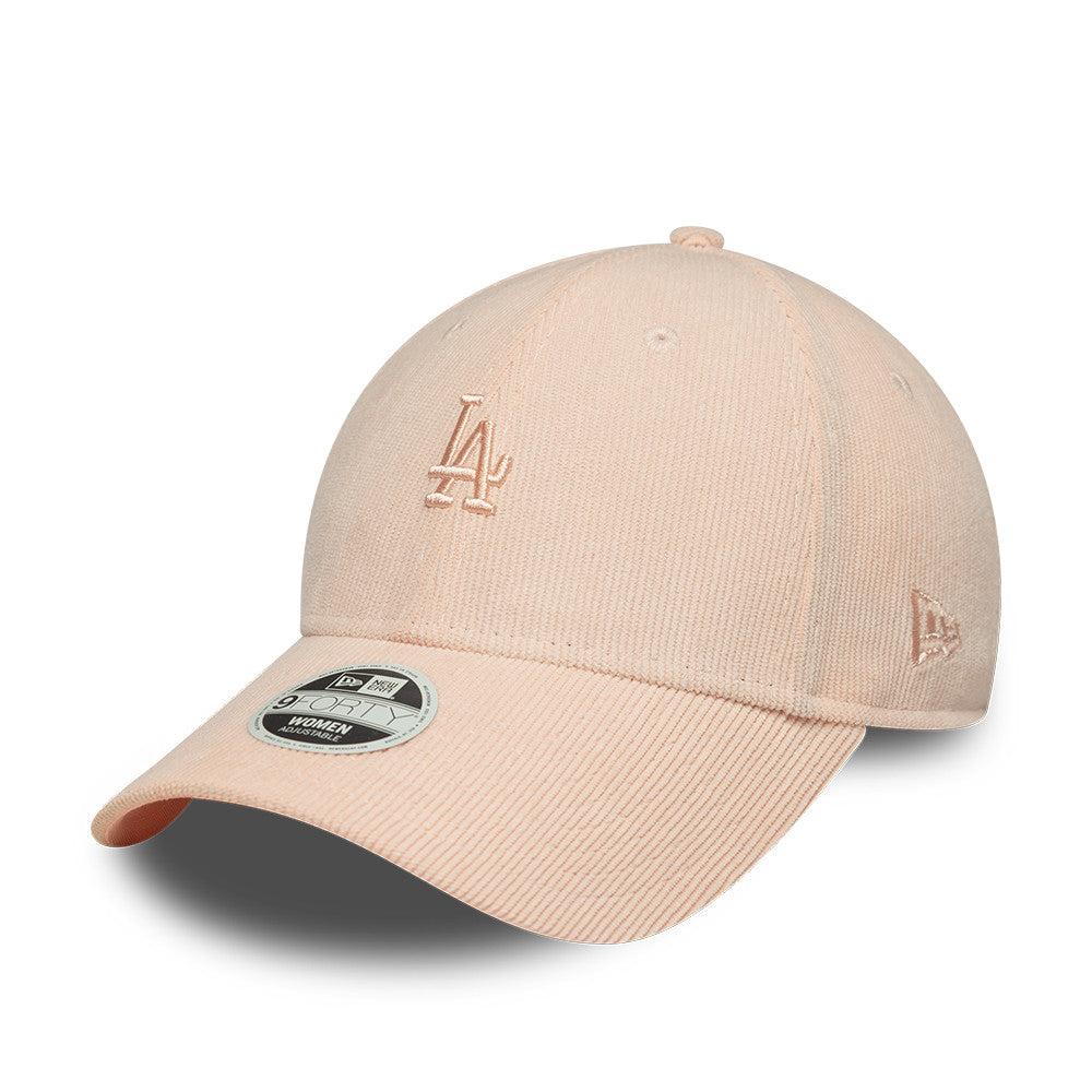 Los Angeles Dodgers MLB Mini Cord 9FORTY Women Strapback New Era Pink Official Team Hat Sports Fan Cap Official NFL Team Hat Football Fan Cap