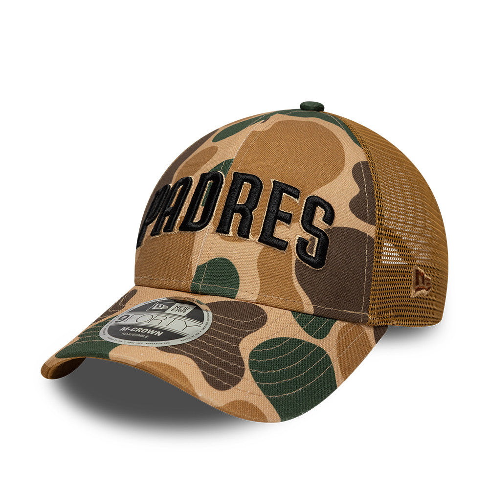 San Diego Padres MLB 9FORTY M-Crown Trucker Snapback New Era Camo Official Team Hat Sports Fan Cap Official NFL Team Hat Football Fan Cap