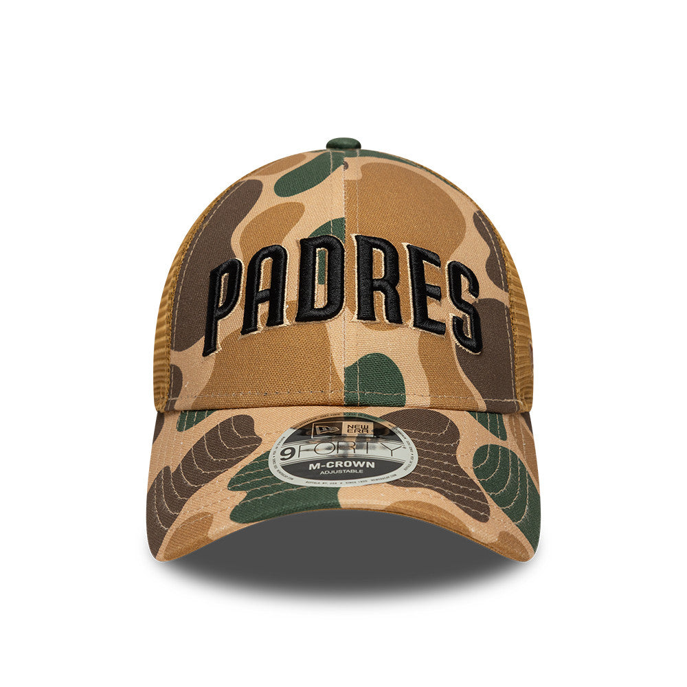 San Diego Padres MLB 9FORTY M-Crown Trucker Snapback New Era Camo Official Team Hat Sports Fan Cap Official NFL Team Hat Football Fan Cap