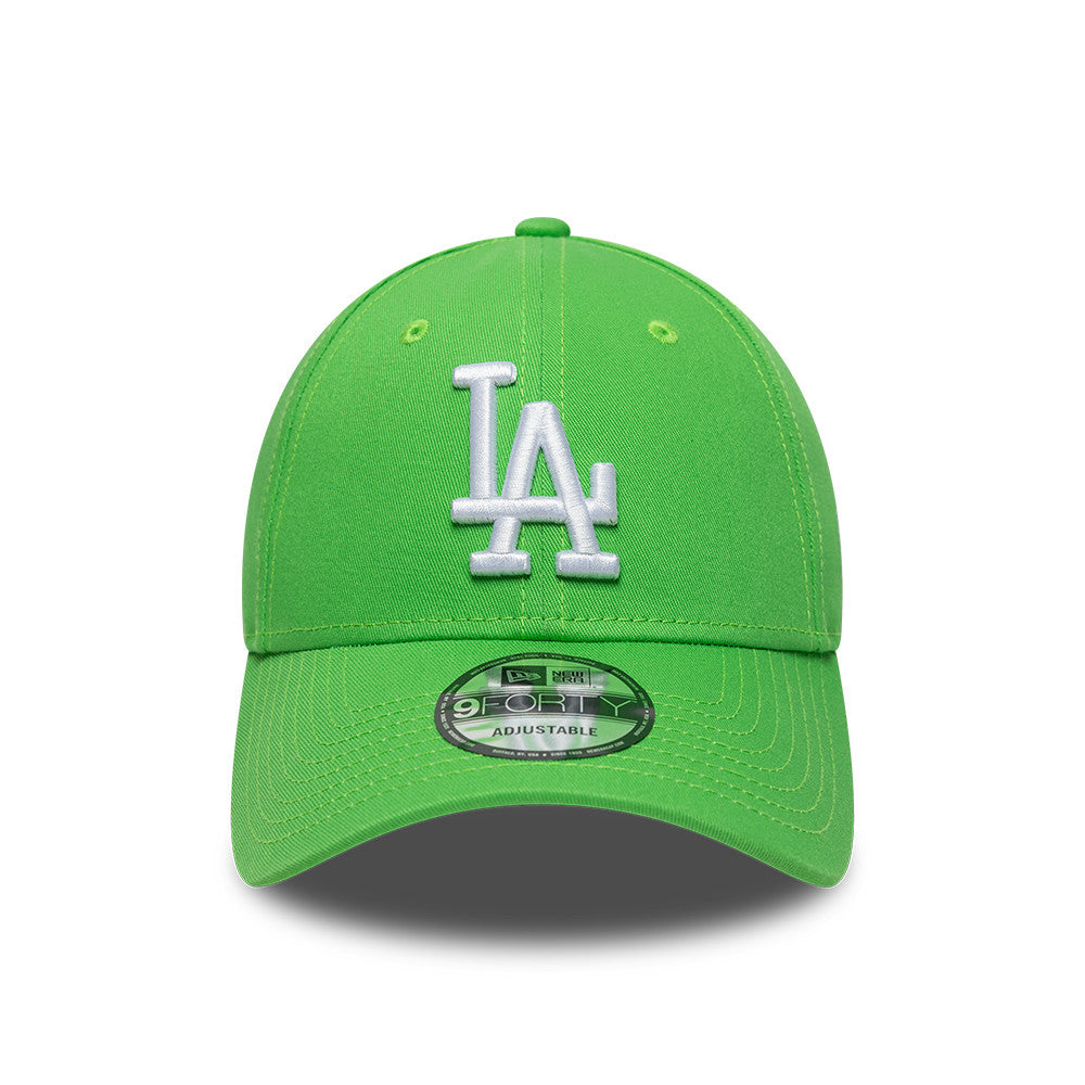 Los Angeles Dodgers MLB League Essential 9FORTY Strapback New Era Green/White Official Team Hat Sports Fan Cap Official NFL Team Hat Football Fan Cap