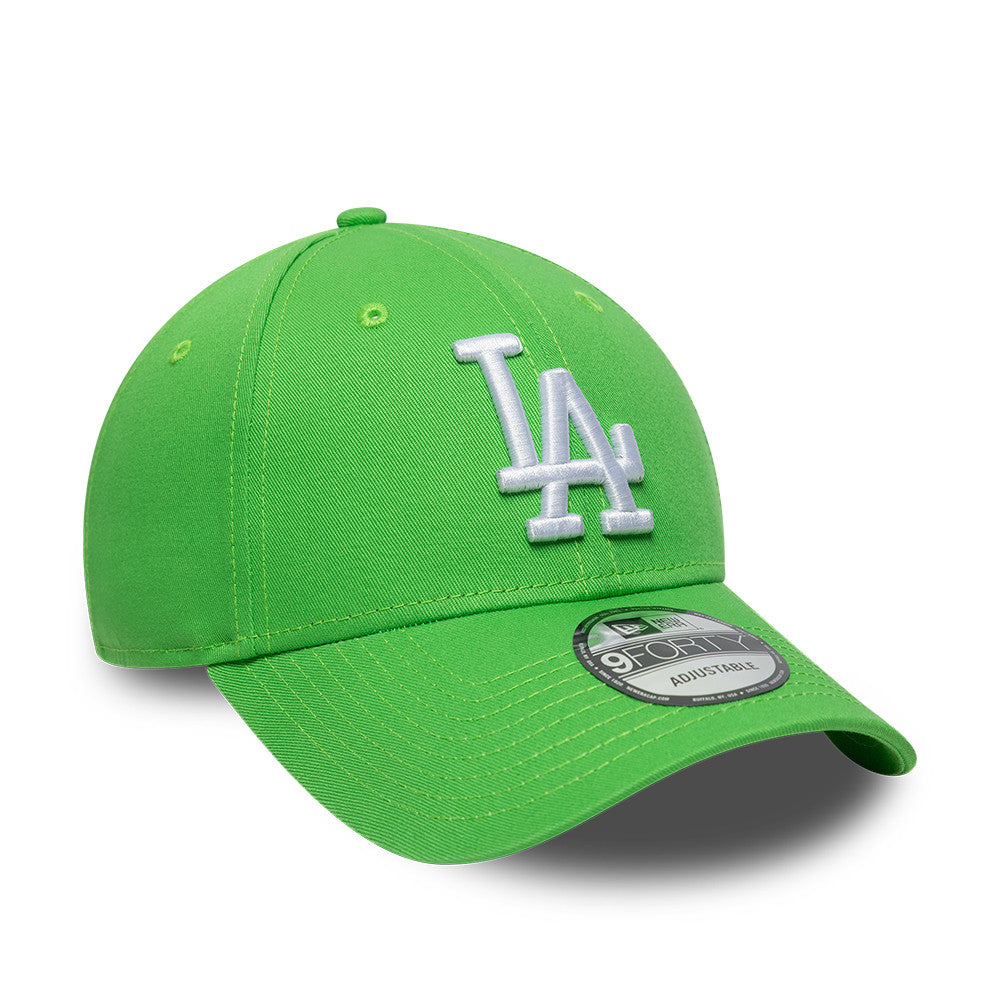 Los Angeles Dodgers MLB League Essential 9FORTY Strapback New Era Green/White Official Team Hat Sports Fan Cap Official NFL Team Hat Football Fan Cap