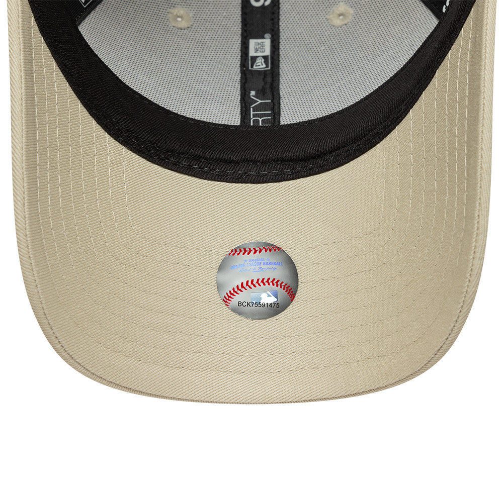 New York Yankees MLB Womens Metallic 9Forty Strapback Beige/Purple Official Team Hat Sports Fan Cap Official NFL Team Hat Football Fan Cap