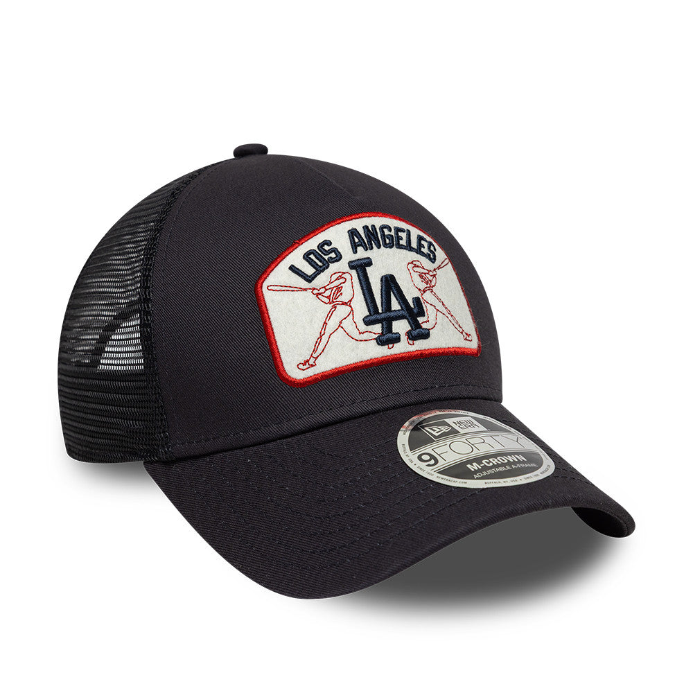 Los Angeles Dodgers MLB Patch Snapback Trucker New Era Navy Official Team Hat Sports Fan Cap Official NFL Team Hat Football Fan Cap