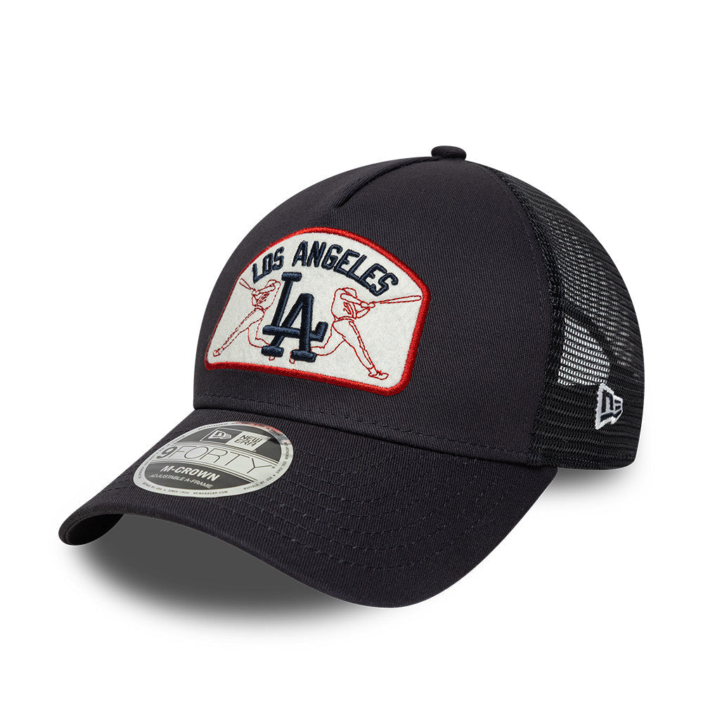 Los Angeles Dodgers MLB Patch Snapback Trucker New Era Navy Official Team Hat Sports Fan Cap Official NFL Team Hat Football Fan Cap