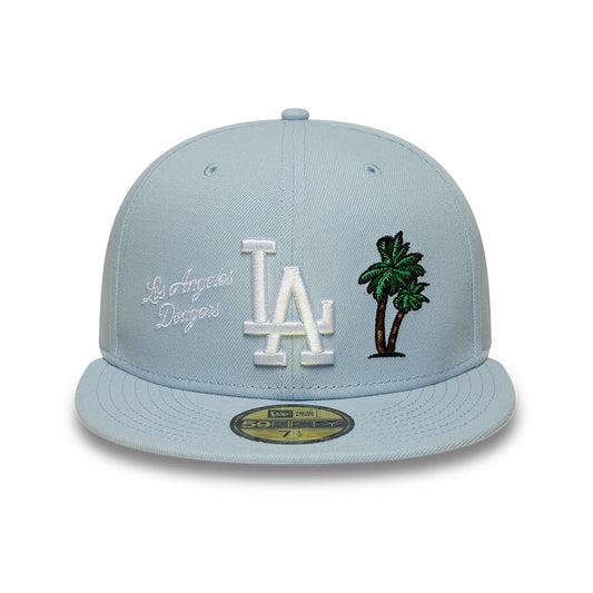 Los Angeles Dodgers MLB City Icon 59FIFTY Fitted New Era Sky Blue Official Team Hat Sports Fan Cap Official NFL Team Hat Football Fan Cap