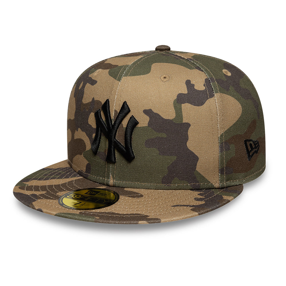 New York Yankees MLB 59FIFTY Fitted New Era Camo Official Team Hat Sports Fan Cap Official NFL Team Hat Football Fan Cap