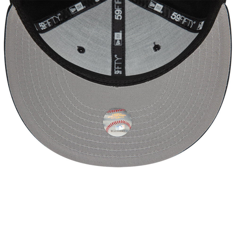Los Angeles Dodgers MLB Heart Icon 59FIFTY Fitted New Era Black/White Official Team Hat Sports Fan Cap Official NFL Team Hat Football Fan Cap