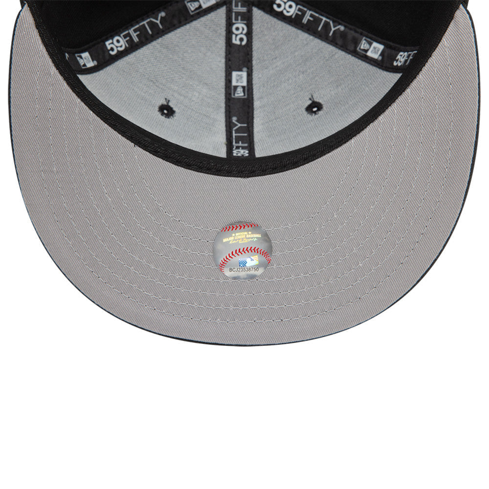 New York Yankees MLB Heart Icon 59FIFTY Fitted New Era Black/White Official Team Hat Sports Fan Cap Official NFL Team Hat Football Fan Cap