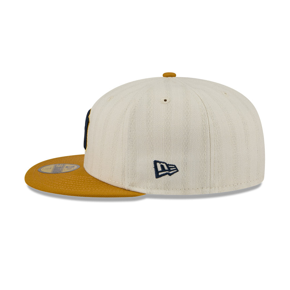 New York Yankees MLB 5950Day New Era Cream/Gold Official Team Hat Sports Fan Cap Official NFL Team Hat Football Fan Cap