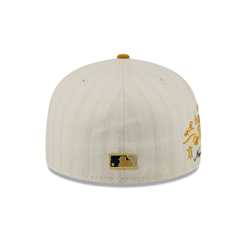 New York Yankees MLB 5950Day New Era Cream/Gold Official Team Hat Sports Fan Cap Official NFL Team Hat Football Fan Cap
