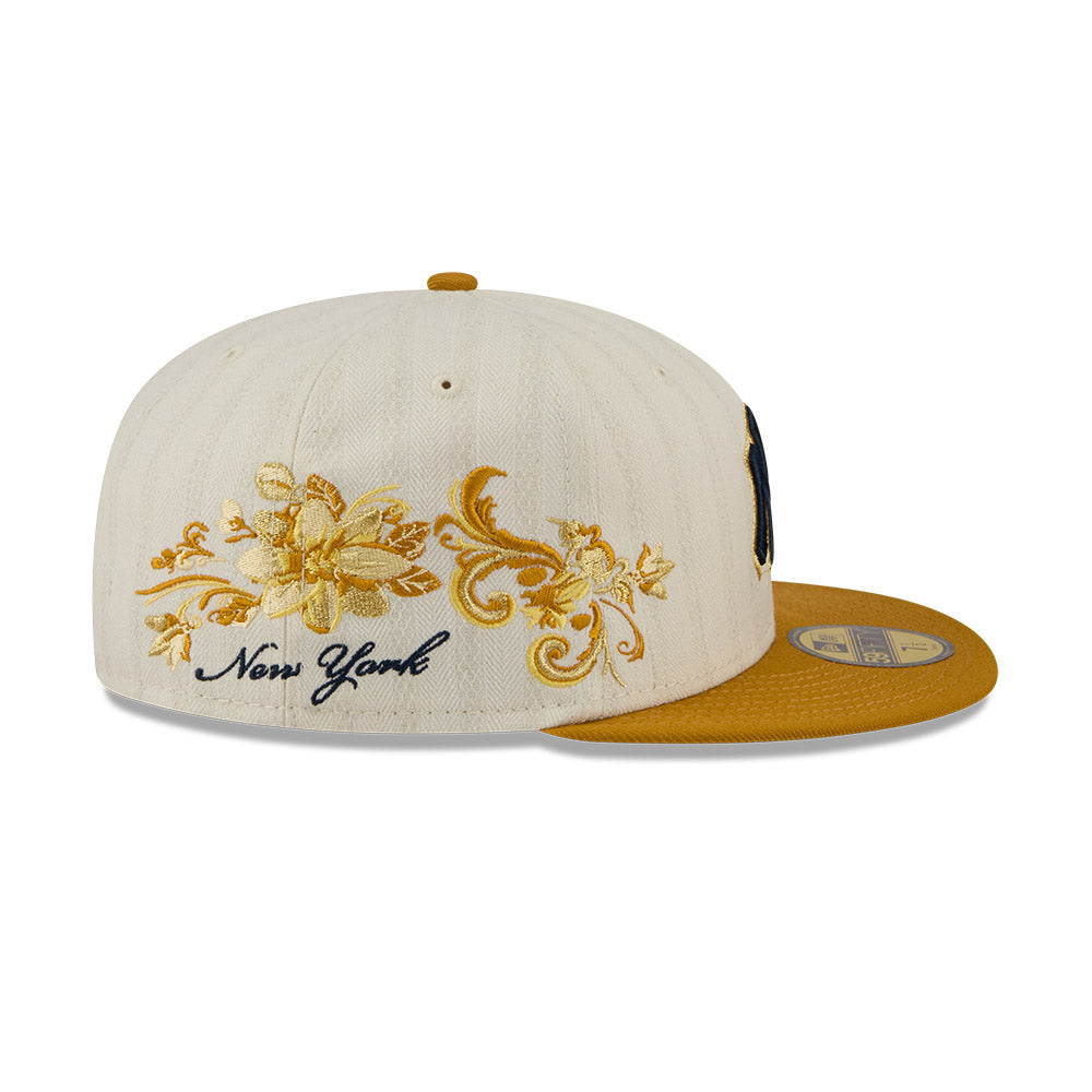 New York Yankees MLB 5950Day New Era Cream/Gold Official Team Hat Sports Fan Cap Official NFL Team Hat Football Fan Cap