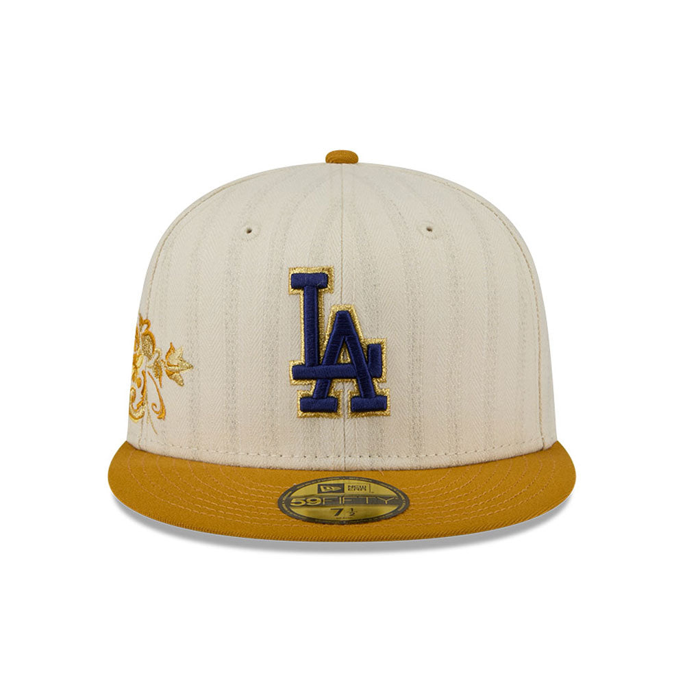 Los Angeles Dodgers MLB 5950Day New Era Cream/Gold Official Team Hat Sports Fan Cap Official NFL Team Hat Football Fan Cap