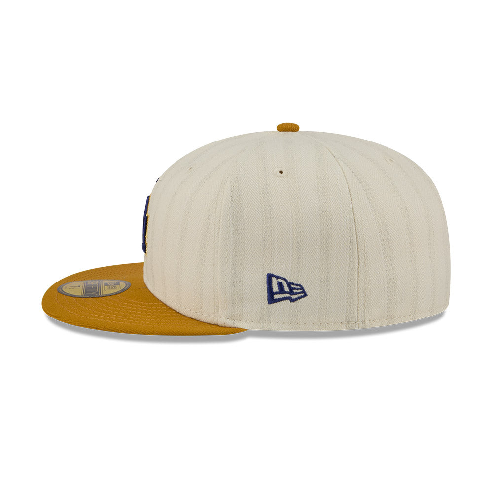 Los Angeles Dodgers MLB 5950Day New Era Cream/Gold Official Team Hat Sports Fan Cap Official NFL Team Hat Football Fan Cap