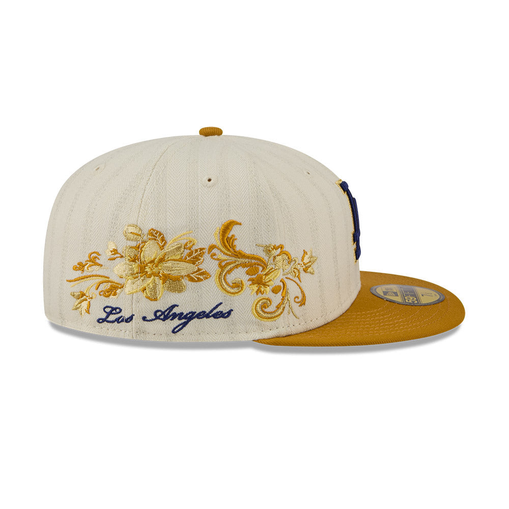 Los Angeles Dodgers MLB 5950Day New Era Cream/Gold Official Team Hat Sports Fan Cap Official NFL Team Hat Football Fan Cap