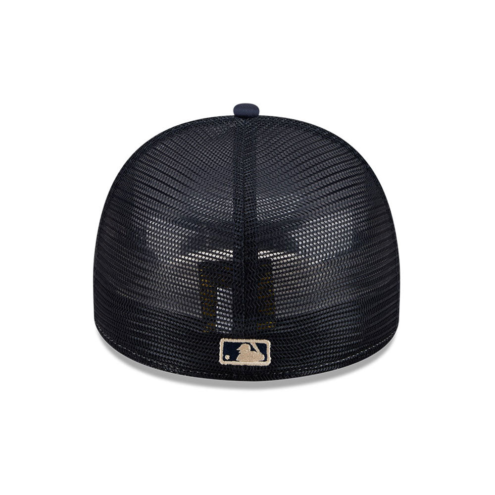 New York Yankees MLB 5950 Day Fitted Trucker A-Frame New Era White/Navy Official Team Hat Sports Fan Cap Official NFL Team Hat Football Fan Cap
