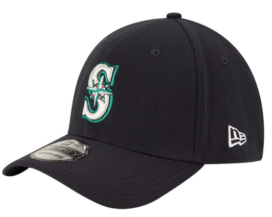 New Era Men's Seattle Mariners 39Thirty Classic Navy Stretch Fit Hat Official Team Hat Sports Fan Cap Official NFL Team Hat Football Fan Cap