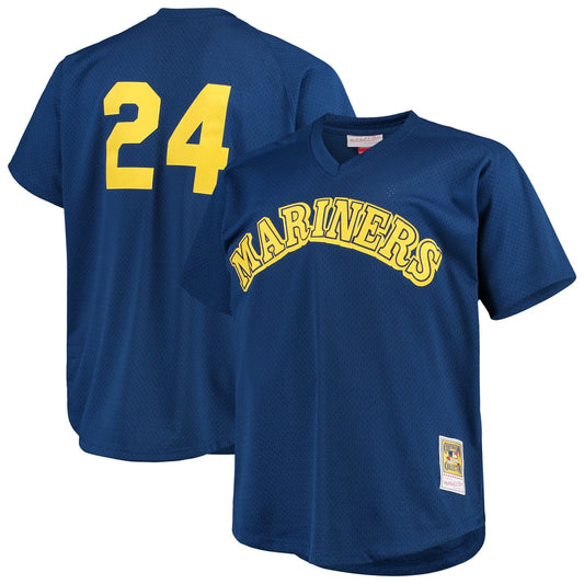 Men's Seattle Mariners Ken Griffey Jr. 1991 Mitchell & Ness Royal Blue Cooperstown Collection Mesh Batting Practice Jersey Official Team Jersey Sports Fan Apparel Official NFL Team Jersey Football Fan Apparel